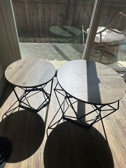Small Round Coffee Table Set of 2