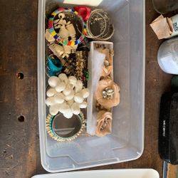 Costume Jewelry, Bracelets, And Necklaces And Earrings