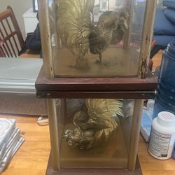 Two Golden Rooster Art