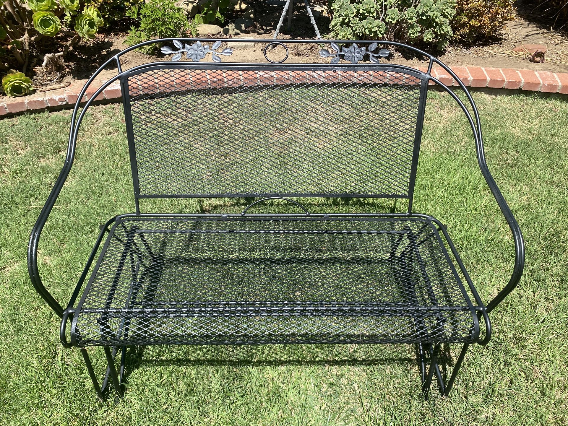 Beautiful Wrought Iron Glider