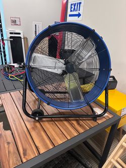 Large Industrial Drum Fan with Wheels