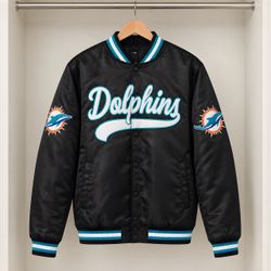 Miami Dolphins NFL Satin Bomber Jacket
