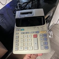 Sharp EL  1801V Two Color Digit Printing Calculator 