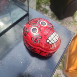 Candy Skull Clay Container