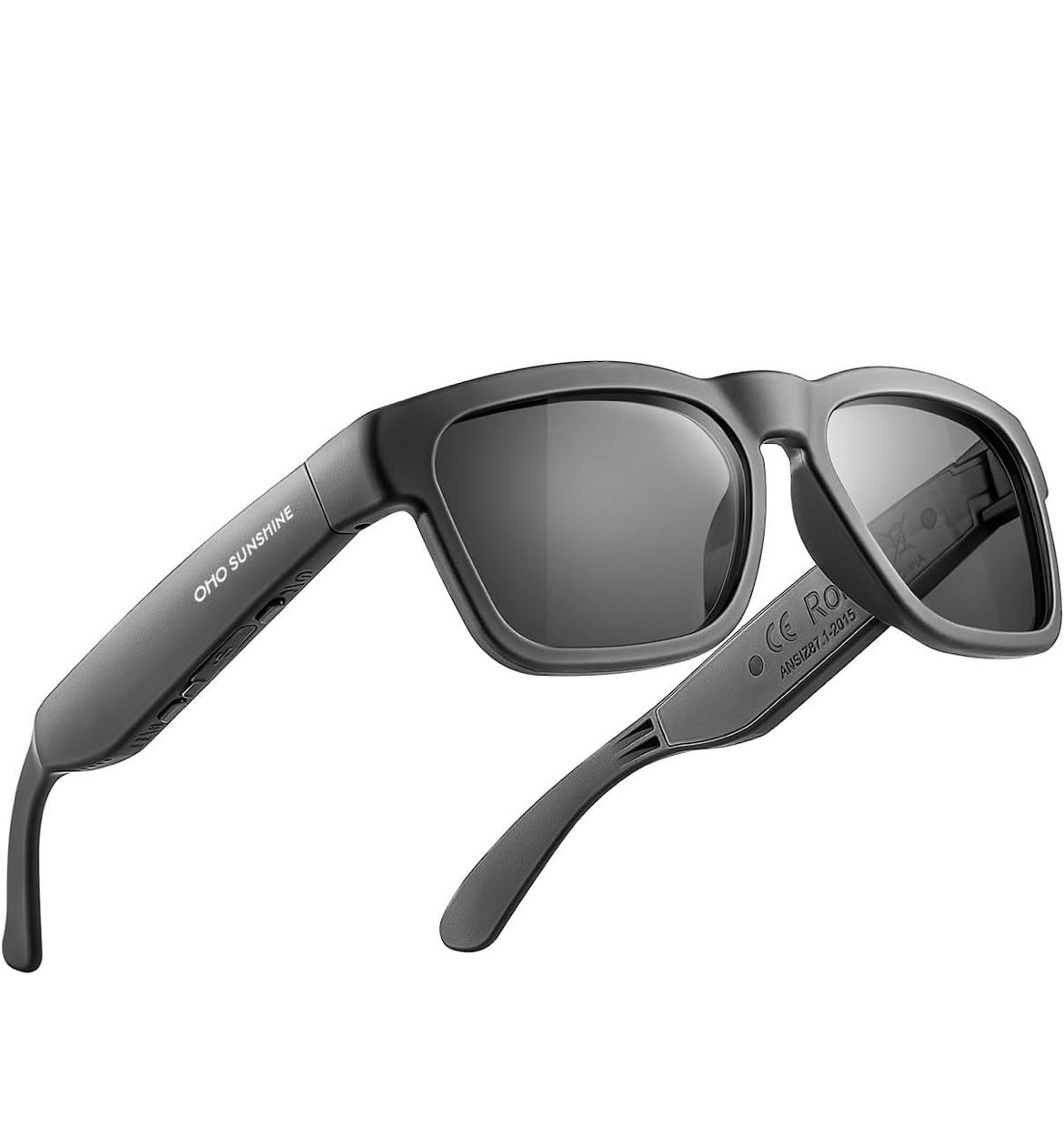 NEW in Box Unisex Smart Bluetooth Audio Polarized SunGlasses w/Voice Control-Black