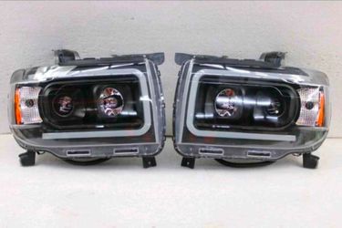 15-22 Gmc Canyon LED DRL Projector Headlights Luces Focos Micas Faros Faroles Headlamps