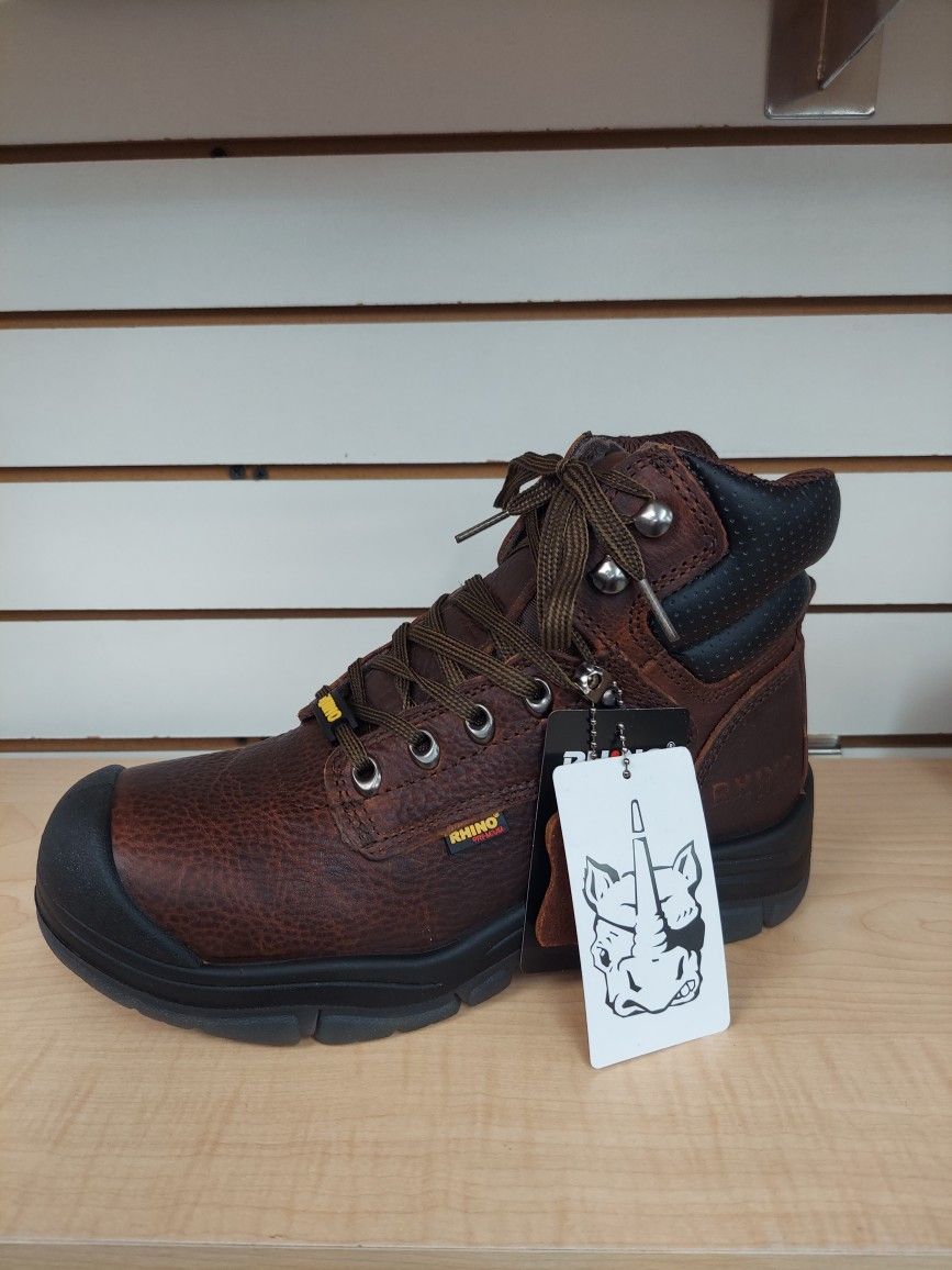 Size 9 Rhino Men's Leather Work Boots!!! NEW