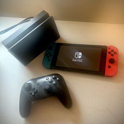 Nintendo Switch And Controller 