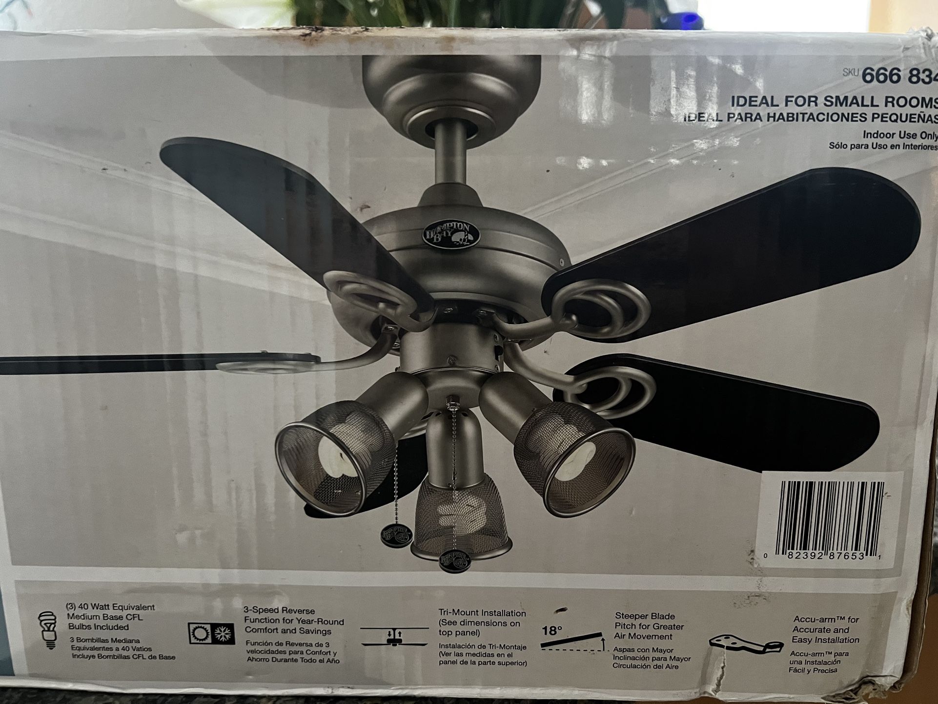 Hampton Bay San Marino Ceiling Fan for Sale in Tacoma, WA