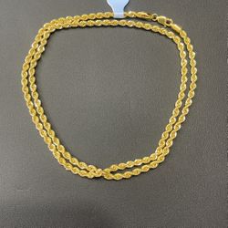 14kt Hollow Rope Chain 