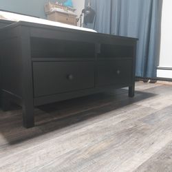 Ikea Wooden Black TV Stand 