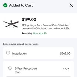 RP LIGHTING LED 50” FAN Bronze 