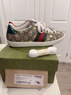 Womens Gucci Ace GG Supreme "Bees" Tennis - Size 37