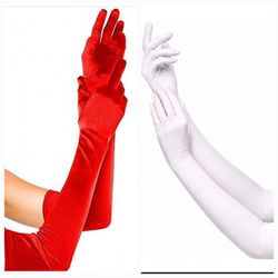 Long Satin Gloves
