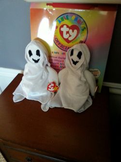 Twin ghost beanie babies