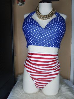 Patriotic Two Piece Swim Set