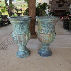 XL Turquoise Hummingbird Clay Pots, Planters, Plants. Pottery, Talavera $95 cada una