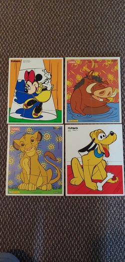 SET OF 4 PLAYSKOOL DISNEY PUZZLES
