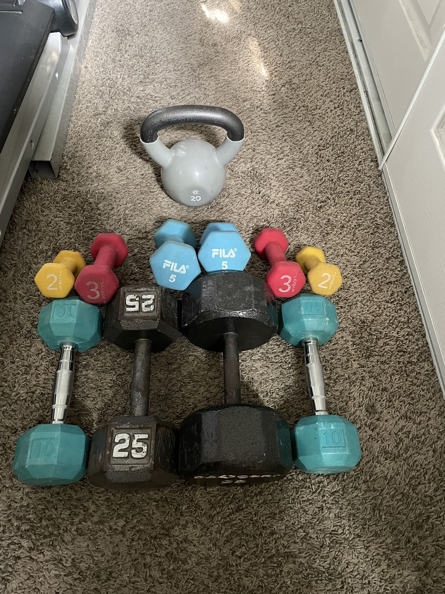 Dumbbells + Kettlebell - 110 lbs