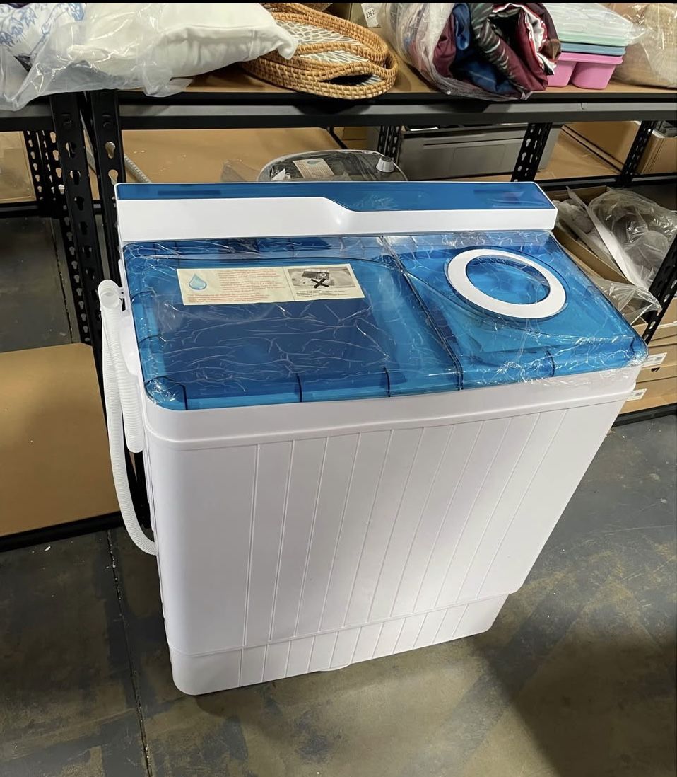 New COSTWAY Portable Washing Machine 2-in-1 Twin Tub 26lbs Capacity Laundry Washer(18lbs)