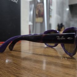 Ray-Ban Women’s Sunglasses – Purple Frame, Gradient Lenses
