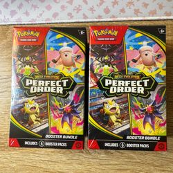 Perfect Order Mega Evolution Sealed Booster Bundle Pokemon TCG Lot of 2