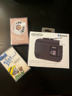 Portable Bluetooth AM/FM Cassette Player Recorder