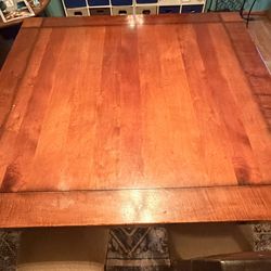 6’x6’ Solid Mahogany Table With 8 Dining Chairs