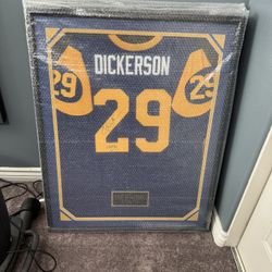 Eric Dickerson Autographed Jersey In A Frame 
