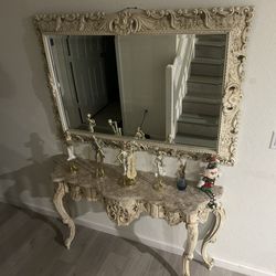 Entrance Table With Mirror 