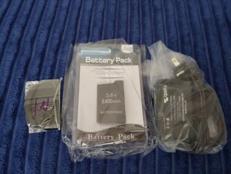 Battery charger and battery cover for psp  2000 3000 system