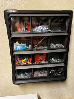 Husky Wall-Mount Parts Organizer with Hardware