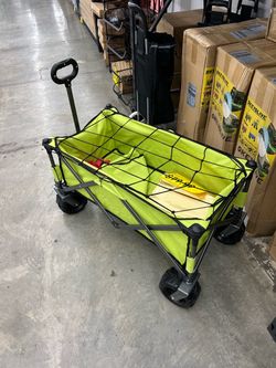 Folding Utility Wagon Cart with Bungee Cord Top