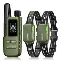 Jugbow Dog Shock Collar 2 Dogs (10-120Lbs) - 4200FT Dog Training Collar with Remote IPX7 Waterproof Electric Collar with 4 Training Modes, Security Lo