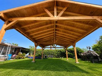 Wood gazebo patio cover