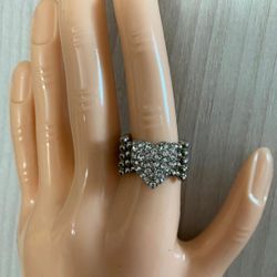 Anillo Stainlend Elástico Piedras Joyería ANTIGUA 