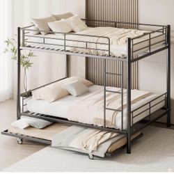 Full Over Full Bunk Bed with Trundle