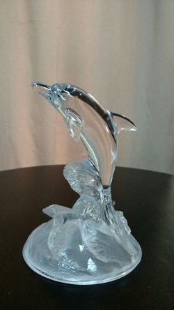 Dolphin Glass Statue