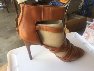 Brown leather high heels size 8.5