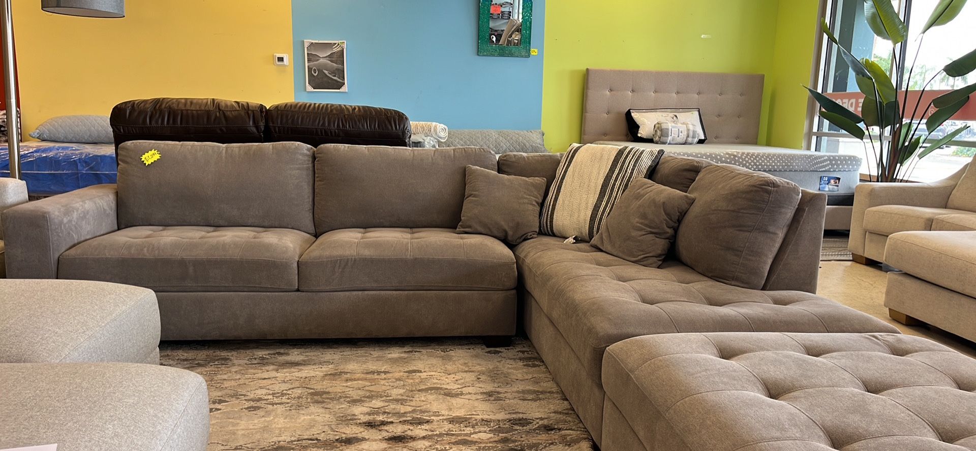 Thomasville Gray Sectional Couch