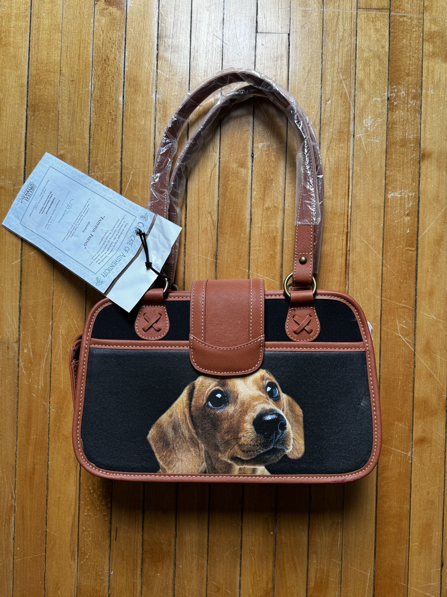 NWT Ardleigh Elliot Dachshund Wiener Dog Puppy, Faithful Friends, Purse Handbag