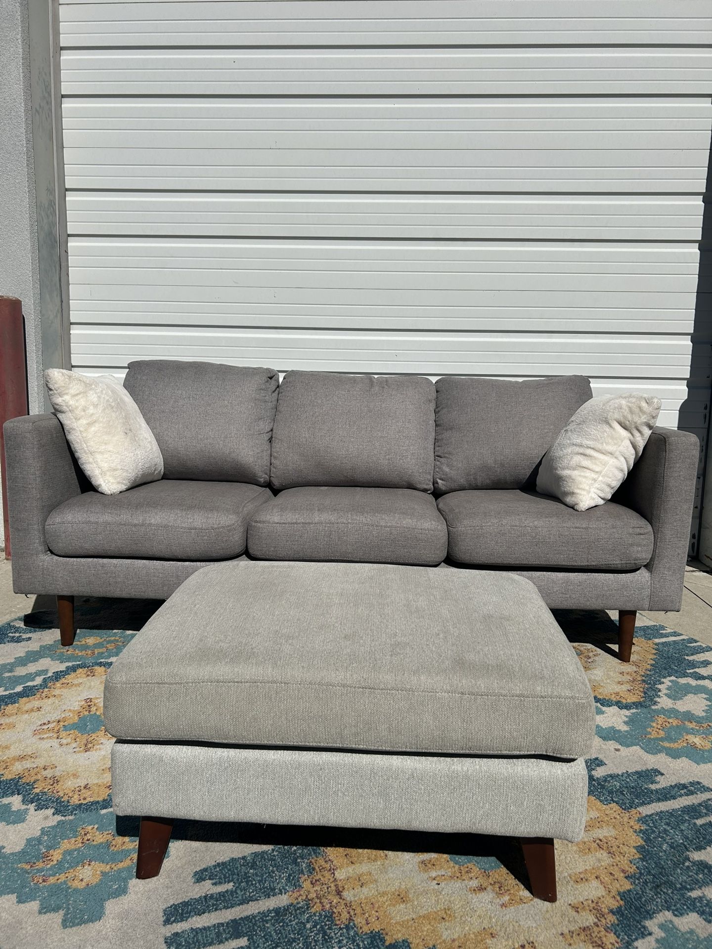Couch With Ottoman (Free Delivery)