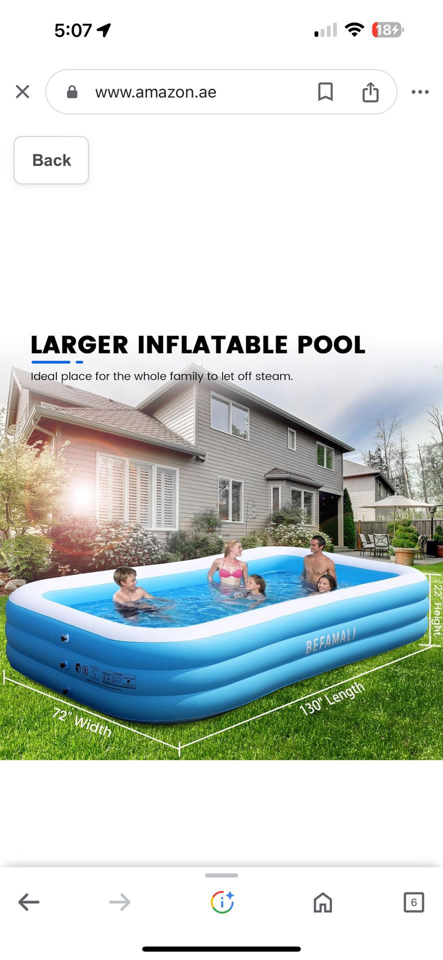 Larger Inflatable Pool 