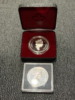 2 coins total 1990 Kelsey Canadian Dollar 1 proof 1 reverse proof