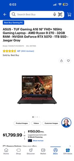 Asus gaming laptop pc