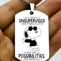 Snoopy Hot Funny Cute Quote Keychain
