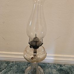 Antique Glass Oil Lamp