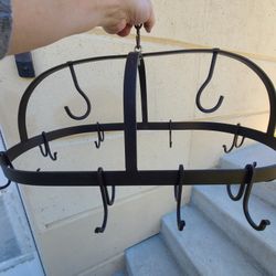 Large Hanging Metal Pot Rack