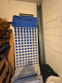 Swap Meet / Flea Market Booth Setup - Gridwall, Metal Poles, Glass Shelves & Display Fixtures