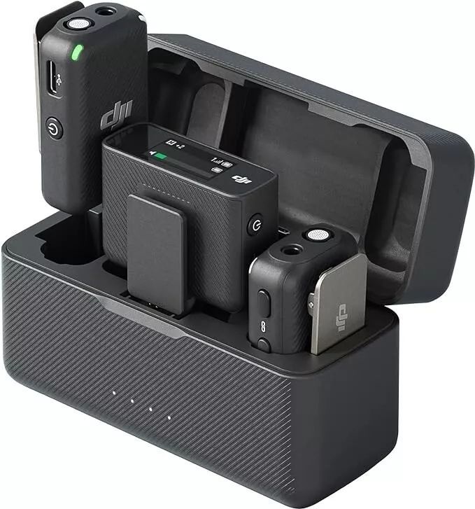 DJI Mic (2TX+1RX+Charging Case) Microphone 250m (820 ft.) Range 15-Hour Battery